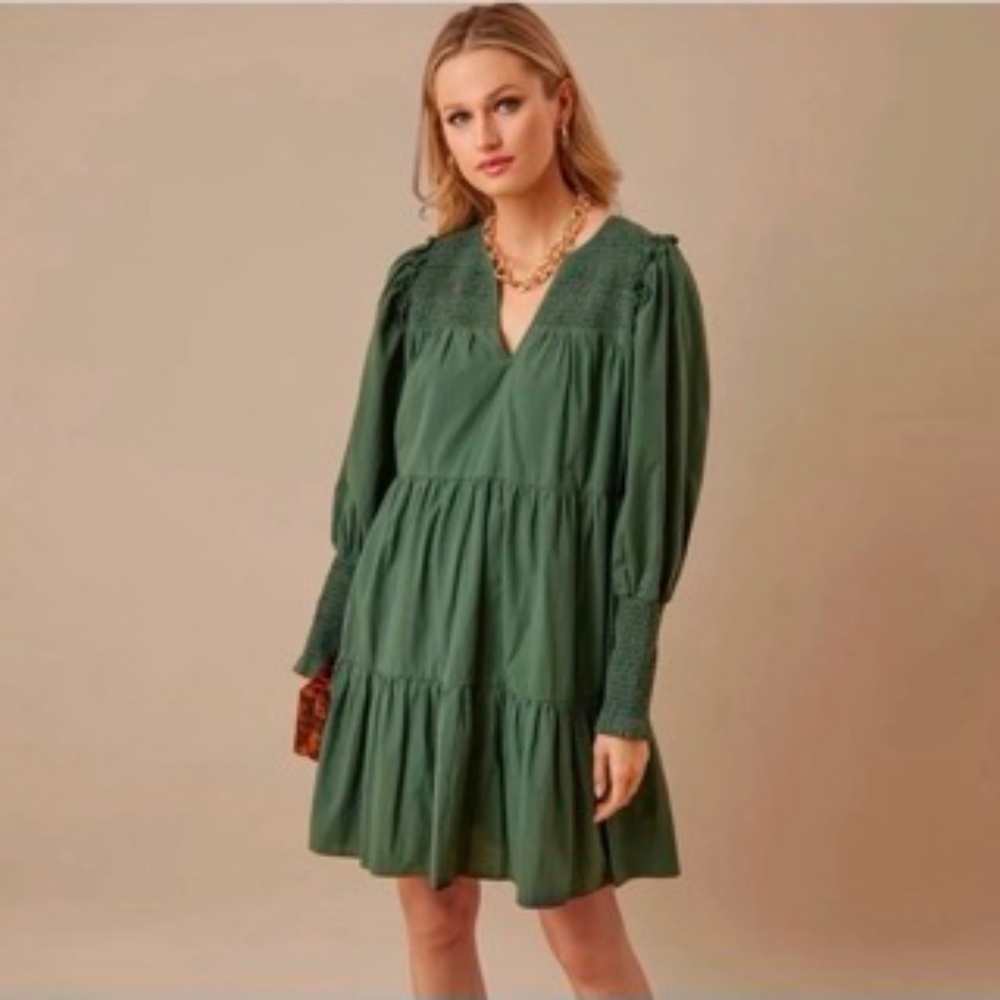 Tuckernuck Jaguar Green Ceci Dress